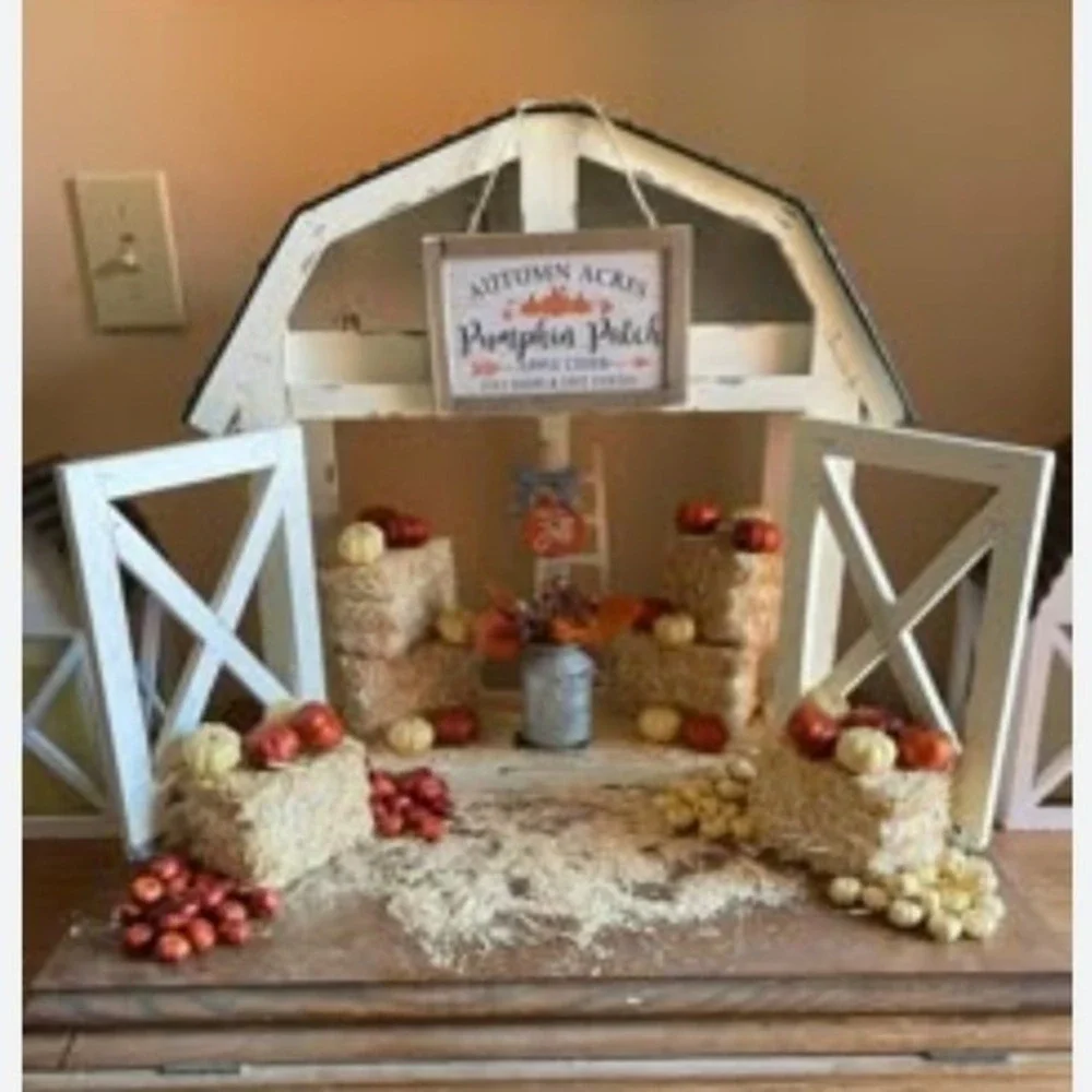 Hobby Lobby White Rustic Barn Display Shelf‎ Farmhouse Decor